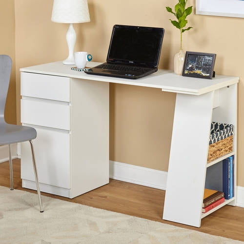 Como Writing Desk with 3 Storage Drawers, Multiple Colors ...