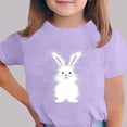 thumbnail image 2 of LEKWK Toddler Girls T-Shirt Cute White Bunny Graphic Short Sleeve Crew Neck Tee Soft Cotton Easter Holiday Spring Casual Tops, 2 of 5