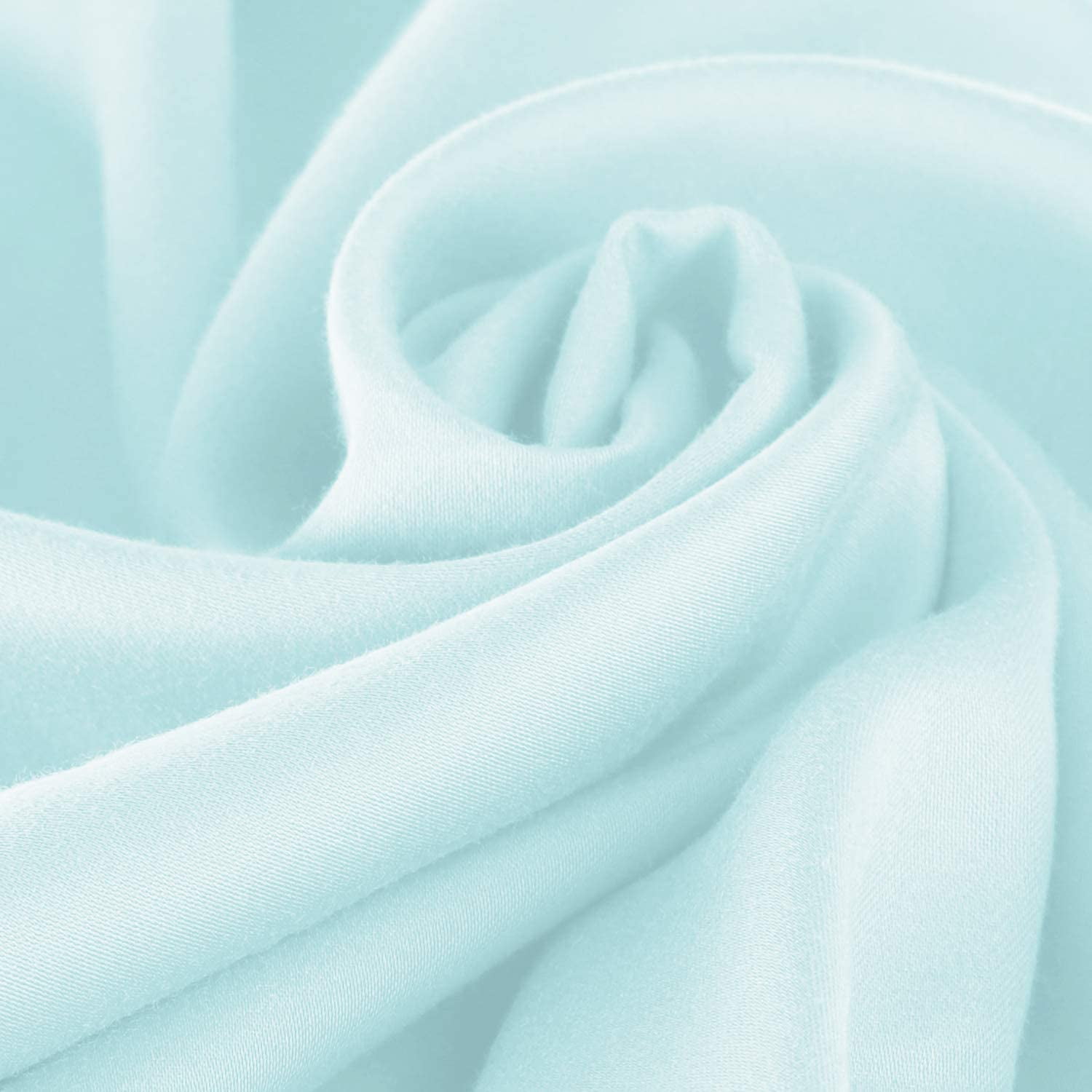Nestl® 1000 Thread Count Premium Cotton Blend 6 Piece Duvet Cover Set, Includes Duvet Cover, Deep Pocket Fitted Sheet, 2 Pillow Cases, 2 Pillow Shams - Lightweight, hypoallergenic - Queen, Light Blue