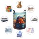 thumbnail image 4 of Balery Colorful Travel Luggage Gear Cesta de ropa redonda con asas, impermeable, independiente, para ropa, juguetes, dormitorio y familia-Small, 4 of 6