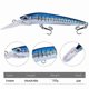 thumbnail image 4 of unidad de señuelo de pesca tipo minnow de lanzamiento largo, realista, de 24 cm (9,45 pulgadas) / 100 g, cebo falso para lubina., 4 of 5