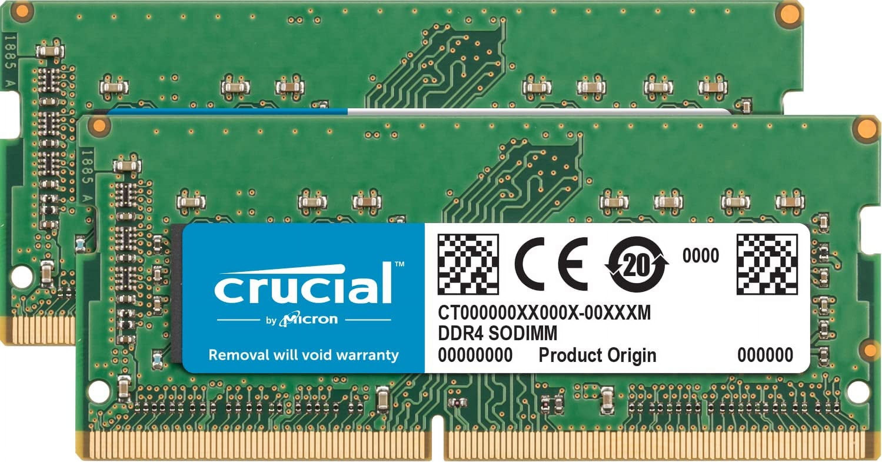 Crucial 32GB DDR4 3200MHz SODIMM Memory Kit, 2x16GB, 260-Pin, CAS