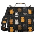 thumbnail image 2 of Zipper Binder Cats and Weeds 1.5 Inch Binder Folder Bag with Shoulder Strap and Handle, 2 of 8