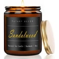 thumbnail image 1 of Putart Sandalwood Scented Candles for Home, 9oz Natural Soy Wax Aromatherapy Organic Santal Candle for Stress Relief, Long Burning & Lasting Jar Candle Gifts for Birthday, Housewarmings, Thanksgiving, 1 of 6