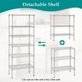 thumbnail image 4 of BestOffice 6-Tier Adjustable Wire Shelving,with One 6-Tier Shelf or Two 3-Tier Shelf(Chrome, 13" D x 23" W x 59" H), 4 of 8