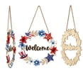 thumbnail image 7 of StlyGar 4th of July Hanging Door Sign Wooden Double-Sided Printing Flower Star Patriotic Wall Door hanger Fourth of July Independence Day Memorial Day July 4th Window Porch Decorations, 7 of 7