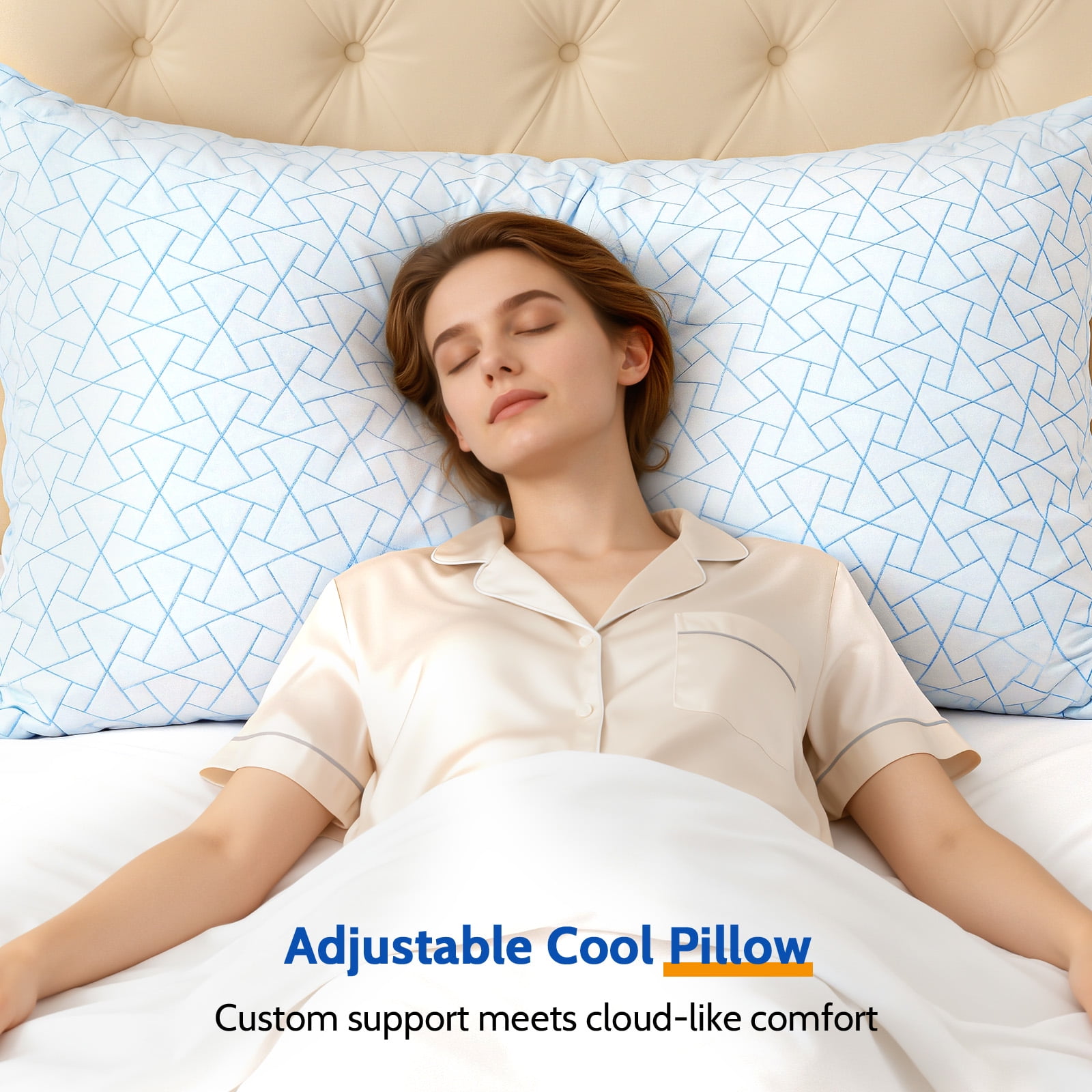 Alupssuc Cooling Pillows Queen Size Set of 2, Memory Foam, 20"x30"