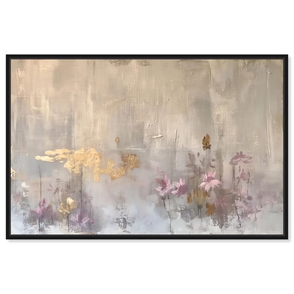 Sienna Gilded III Canvas Fancy Floral Art by Art Remedy, Black Frame, 15" x 10"