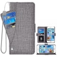 thumbnail image 1 of Wallet Case for iPhone 7 Plus 8 Plus, Blocking Card Slot Stand Shockproof TPU Interior Case PU Leather Magnetic Protect Flip Cover Compatible with iPhone 7 Plus 8 Plus, Blue, 1 of 5