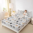 thumbnail image 4 of Castle Fairy Kids Children Teens Cute Dogs Cats 4 Pieces Queen Sheet Sets,Cartoon Pets Ultra Soft Flat Sheet,Kawaii Animal Queen Fitted Sheet,Luxury Bedroom Decor, 4 of 7