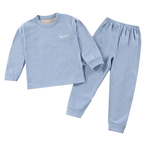 Mercatoo Unisex Kids Thermal Set 2 Piece Outfits Long Sleeve Crewneck Sweatshirt and Legging Underwear Matching Boys Girls Lounge Set