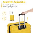 thumbnail image 6 of Hikolayae Luggage Sets Hardside Spinner with TSA Lock in Yellow, 3 Piece, 6 of 8