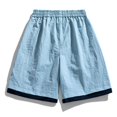 thumbnail image 4 of pstuiky Pantalones cortos de entrenamiento para hombre, Pantalones cortos casuales cómodos de moda para hombre, de color liso, con cintura elástica regular, para playa Pantalones cortos de golf, 4 of 4