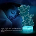 thumbnail image 4 of Luz nocturna de la Patrulla Canina, lámpara de ilusión 3D que cambia de 7 colores, lámpara decorativa con control remoto táctil, regalos para niños de 3, 4, 5 y 6 años en adelante, junto a la cama, 4 of 5
