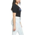 thumbnail image 2 of Fila Daisy Logo High-Cut Bodysuit Womens Bodysuits Size S, Color: Black/Blue/Pink, 2 of 5