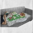 thumbnail image 6 of Pizza Soft Flannel Fleece Throw Blanket, Delicious Food on Italian Flag Background Italian Cuisine Pizzeria Kitchen Concept, Cozy Plush for Indoor and Outdoor Use, 50" x 60", Multicolor, by Ambesonne, 6 of 6