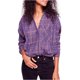 thumbnail image 1 of Camiseta con botones para mujer Free People Break My Stride color morado mediano, 1 of 2