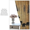 thumbnail image 5 of Funny Bear Blackout Curtains Vintage Rustic Forest Trees Wild Animal Black Brown Art Printed Bedroom Living Room Rod Pocket Decoration Window Drapes 2 Panels W21xL63in, 5 of 6