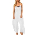 thumbnail image 2 of Women's Sleeveless V-Neck Loose Fit Jumpsuit with Pockets Casual Baggy Summer Outfit, 2 of 6