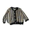 thumbnail image 2 of 1-10Y Girls Printed Long Sleeve Warm Hoodless Jacket, Loose Fashion Windproof Outerwear for Fall Winter Medium Little Girls Daily Coat Black 7-8 Years, 2 of 3