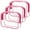 Barbie pink, variant on Clear Toiletry Bag, 3 Pack TSA Approved Toiletry Bag Quart Size Bag, Travel Makeup Cosmetic Bag for Women Men, Carry on Airport Airline Compliant Bag
