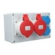 thumbnail image 2 of Caja Distribuidora De Energía Para Enchufe De Pared CEE, Tomacorrientes Duales De 250V 16A EU Y 2 Enchufes Industriales De 32A 5P, Resistente Al Agua IP44, 2 of 7