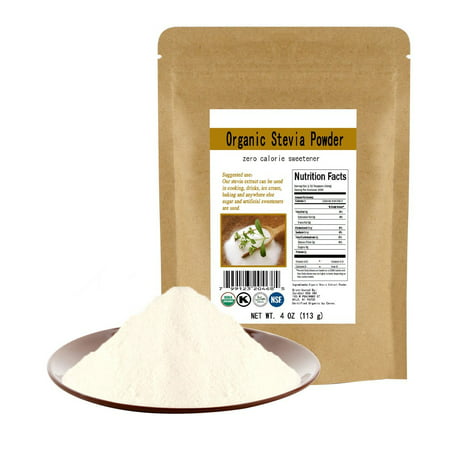 Organic Stevia Extract Powder Natural Sweetener Zero Calorie Sugar Substitute (Best Substitute For Baking Powder)