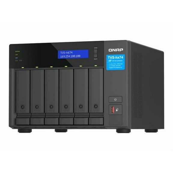QNAP TVS-h674-i5-32G SAN/NAS Storage System - 1 x Intel Core i5 i5-12400 Hexa-core (6 Core) 2.50 GHz - 6 x HDD Supported - 0 x HDD Installed - 6 x SSD Supported - 0 x SSD Installed - 32 GB RAM DDR4...