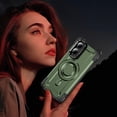 thumbnail image 7 of Designed for Motorola Moto G Stylus 5G 2024 Armor Case with Camera Cover Stand, Shockproof Protection Compatible with MagSafe Rugged Case Cover, Support Car Magnetic Holder - Armygreen, 7 of 7