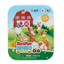 Just Play Farmyard Bingo Travel Game Tin, Kida Ages 3 and up (Walmart Exclusive)