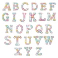 thumbnail image 1 of Hearth & Gear Letter Patch Set Of Pearl Rhinestone Shiny Pearl Letter Patch Clothes Applique Imitation Pearl Letter Patch (Colorful) DIY Letter Sticker A Stickers Thick Decal Science Stickers for, 1 of 7