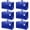 Blue-6, variant on Clear-6 Extra Large Heavy Duty Storage Totes 6 Pack Moving and Home Organization