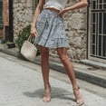 thumbnail image 5 of Viikei Summer Skirts for Women Skirts Clearance Sale Skirt Plus Size Summer Casual Bohe High Waist Ruffled Floral Print Beach Short Skirt, 5 of 9