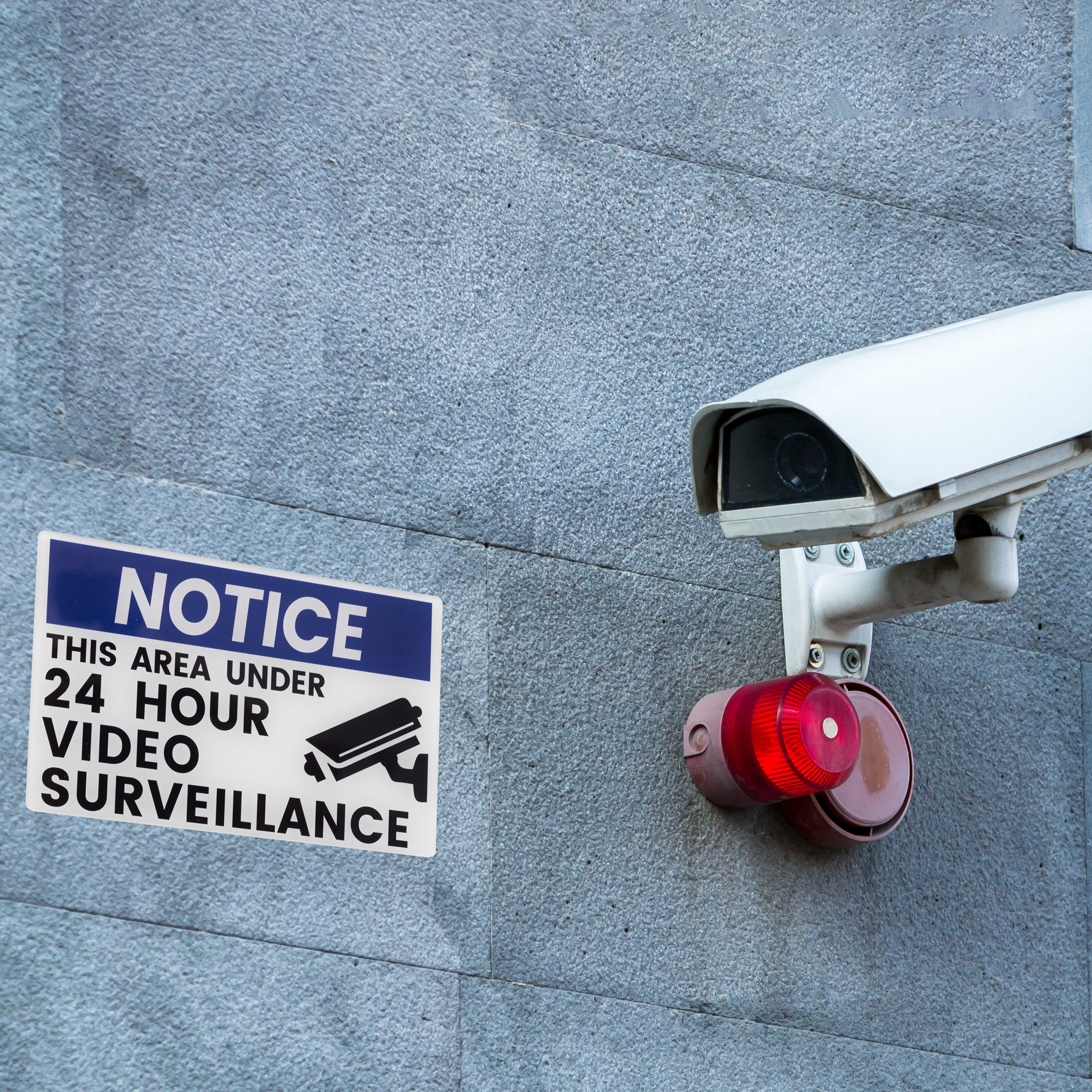 (2 pack) Pen+Gear 24-Hour Video Surveillance Sign, 4 × 6 Inches, White, Weather-Resistant