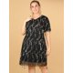 thumbnail image 4 of Vestido Con Lentejuelas Purpurina Brillante Cuello V Cóctel Feista Talla Grande Para Mujer Negro XL Unique Bargains Vestido, 4 of 6