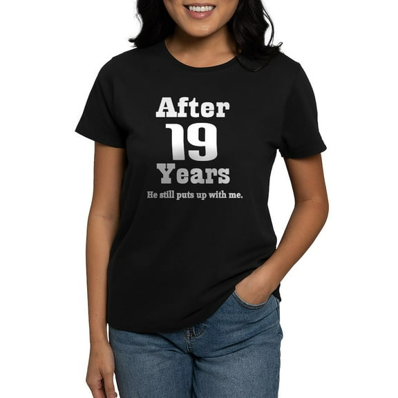 CafePress - 19Years_White_He T Shirt - Women's Traditional Fit Dark T-Shirt