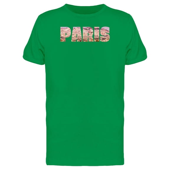 Paris City Name With Photo Tee Men's -Image by Shutterstock