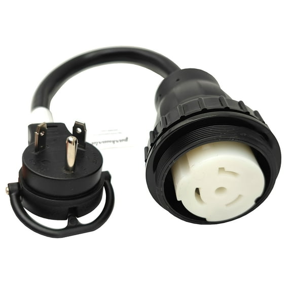 Parkworld 64972 RV 30A 125V TT-30P male to Marine Twist Lock SS1-50R Shore Power 50A 125V female Adapter Cord