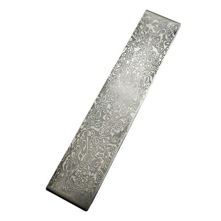 

OWSOO Damascus Steel Billet Patterned Steel Cutter Embryo Forging Materials Quenched Smoothed for Cutter DIY Multipurpose Material