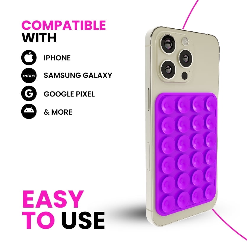 Hold Tight Silicone Suction Phone Case Mount - Hands Free Phone Holder for  Selfies & Videos - Durable, Strong Grip & Easy to Use - Universal iPhone &  ...