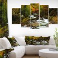 thumbnail image 1 of Flowing River in Autumn - Landscape Photography Canvas Print, 1 of 3