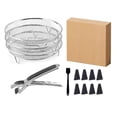 thumbnail image 1 of Three layer Stackable Mesh Stainless steel Dehydration Rack for Air Fryers, 1 of 9