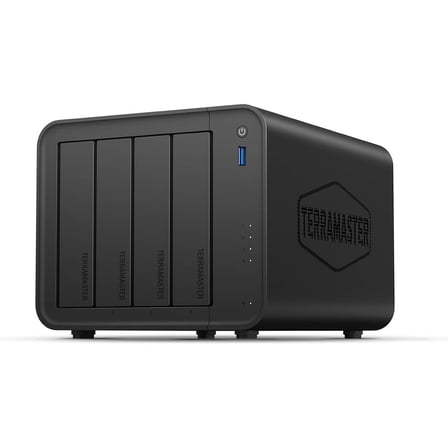 TERRAMASTER F4-425 4-Bay NAS Storage – Intel x86 Quad-Core CPU, 4GB RAM, 2.5GbE LAN, Network Attached Storage Multimedia Server for Home Users (Diskless)
