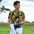 thumbnail image 4 of Salouo Sunflowers And Bird for Men's Short Sleeve Polo Shirts,Polo Shirts for Men Performance Short Sleeve Golf Shirt Athletic Casual Collared T-Shirt-3X-Large, 4 of 8