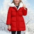 thumbnail image 6 of newwalpole Girls Winter Coats Hooded Sherpa Lined Lightweight Jacket Thick Warm Puffy Waterproof Windproof Cotton Shiny Jackets Red for Size 11-12 Years, 6 of 6