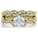 thumbnail image 3 of JeenMata Conjunto Nupcial de Moissanita de Corte Redondo de 1,25 Quilates - Conjunto Nupcial - Anillo Infinito - Anillo para Siempre - Anillo de Promesa - Oro Amarillo de 18 K sobre Plata, 3 of 6
