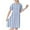 01-Blue, variant on Atogsazn Children's Girl Dress Kids Casual Plaid Crewneck Short Sleeve Dress Summer Clothes Tunic Midi Dress 01-Blue 5-6 Years