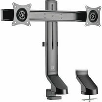 Tripp Lite Dual-display Monitor Arm With Desk Clamp And Grommet Height Adjustable, 17" To 27" Monitors Mounting Kit For 2 Lcd Displays Steel Black Screen Size: 17"-27" Clamp Mountable