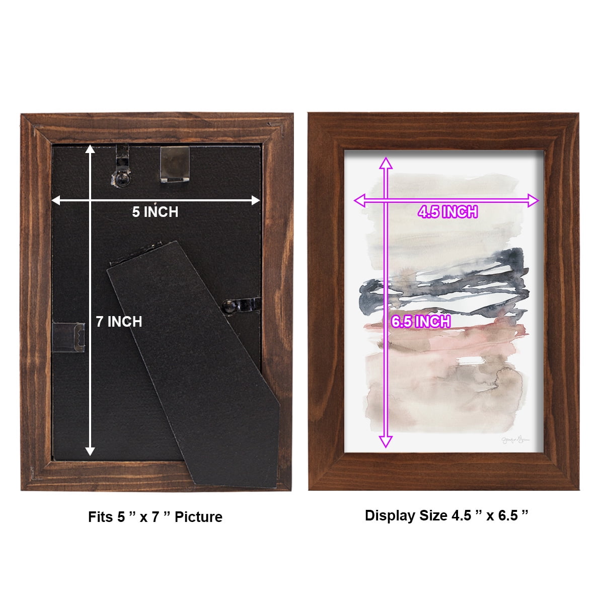 Tiered Horizon Line I -Framed Print w/glass-Chestnut
