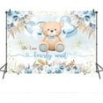 thumbnail image 2 of We Can Bearly Wait Baby Shower Backdrop for Boy Boho Blue Bear Baby Shower Decorations Balloon Bearly Wait  Grass Banner Photo Booth Props, 2 of 4